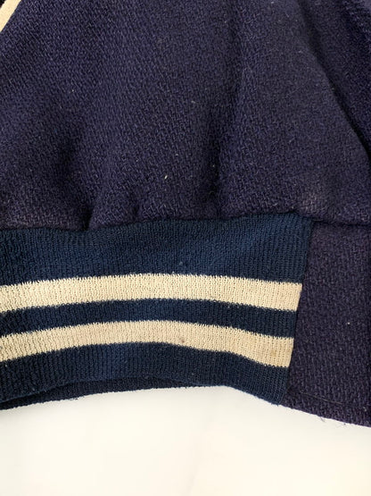 【現状渡し品】【メンズ】 MAPLE メイプル 60's VARSITY JACKET VINTAGE 60年代 バーシティージャケット アウター スタジャン ヴィンテージ 146-251008-kk-34-min サイズ：M カラー：ネイビー 万代Net店