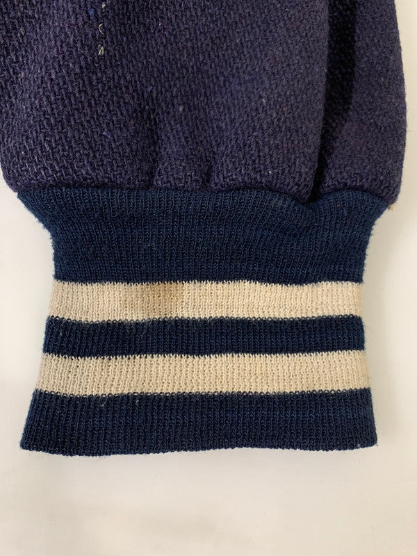 【現状渡し品】【メンズ】 MAPLE メイプル 60's VARSITY JACKET VINTAGE 60年代 バーシティージャケット アウター スタジャン ヴィンテージ 146-251008-kk-34-min サイズ：M カラー：ネイビー 万代Net店