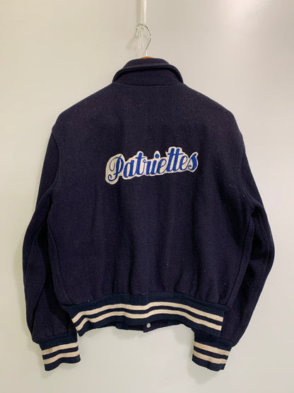 【現状渡し品】【メンズ】 MAPLE メイプル 60's VARSITY JACKET VINTAGE 60年代 バーシティージャケット アウター スタジャン ヴィンテージ 146-251008-kk-34-min サイズ：M カラー：ネイビー 万代Net店
