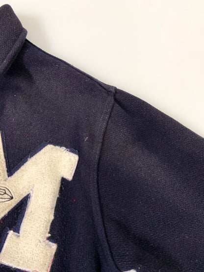 【現状渡し品】【メンズ】 MAPLE メイプル 60's VARSITY JACKET VINTAGE 60年代 バーシティージャケット アウター スタジャン ヴィンテージ 146-251008-kk-34-min サイズ：M カラー：ネイビー 万代Net店