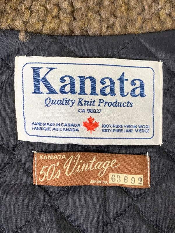 【中古品】【メンズ】 KANATA カナタ WOOL VEST 35123 ウール ベスト ニット 厚手 メンズ アウター ノルディック柄 50年代 ヴィンテージ 146-251109-em-25-min カラー：ブラウン 万代Net店