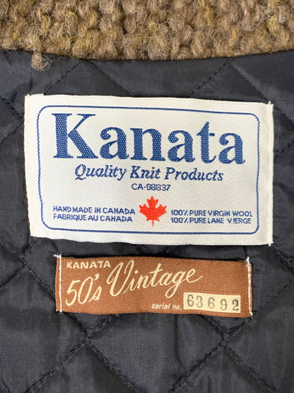 【中古品】【メンズ】 KANATA カナタ WOOL VEST 35123 ウール ベスト ニット 厚手 メンズ アウター ノルディック柄 50年代 ヴィンテージ 146-251109-em-25-min カラー：ブラウン 万代Net店