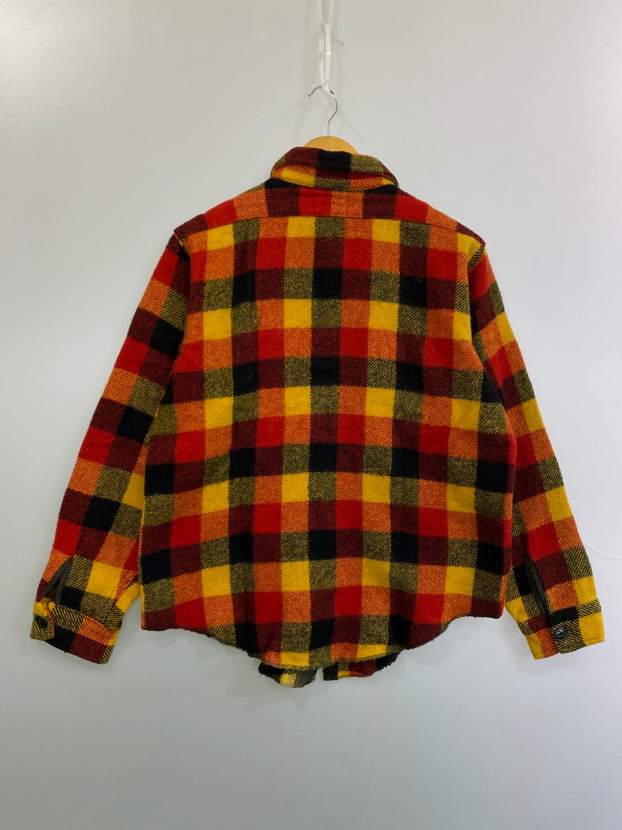 【中古品】【メンズ】 MELTON メルトン 60-70's BLOCK CHECK CPO WOOL SHIRT VINTAGE 60-70年代 ブロックチェック チーフペティーオフィサー ウールシャツ 長袖 トップス ヴィンテージ 146-251002-kk-56-min サイズ：表記無し 下記参照 カラー：マルチカラー 万代Net店