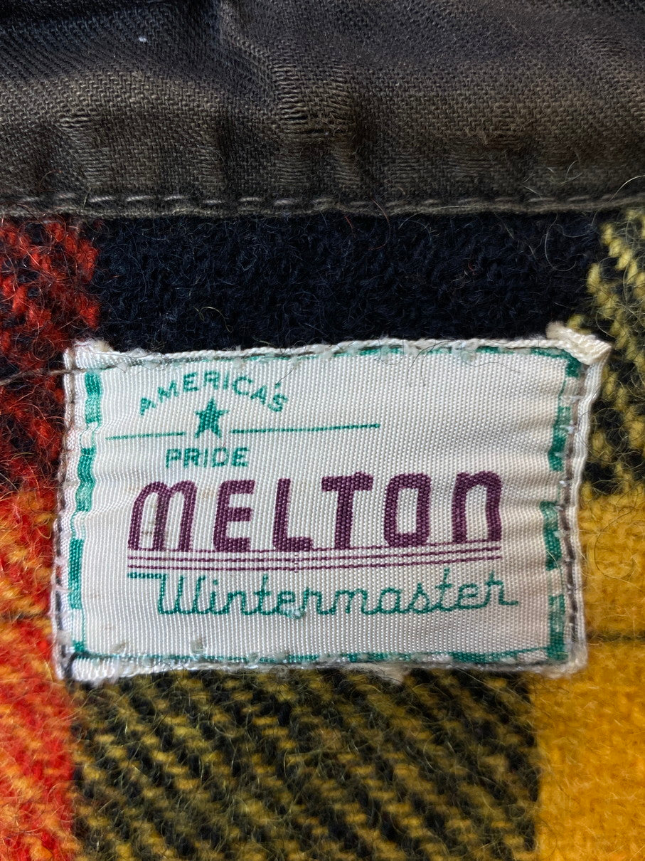 【中古品】【メンズ】 MELTON メルトン 60-70's BLOCK CHECK CPO WOOL SHIRT VINTAGE 60-70年代 ブロックチェック チーフペティーオフィサー ウールシャツ 長袖 トップス ヴィンテージ 146-251002-kk-56-min サイズ：表記無し 下記参照 カラー：マルチカラー 万代Net店