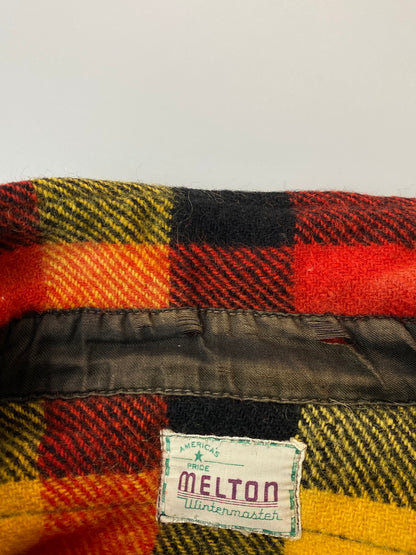 【中古品】【メンズ】 MELTON メルトン 60-70's BLOCK CHECK CPO WOOL SHIRT VINTAGE 60-70年代 ブロックチェック チーフペティーオフィサー ウールシャツ 長袖 トップス ヴィンテージ 146-251002-kk-56-min サイズ：表記無し 下記参照 カラー：マルチカラー 万代Net店