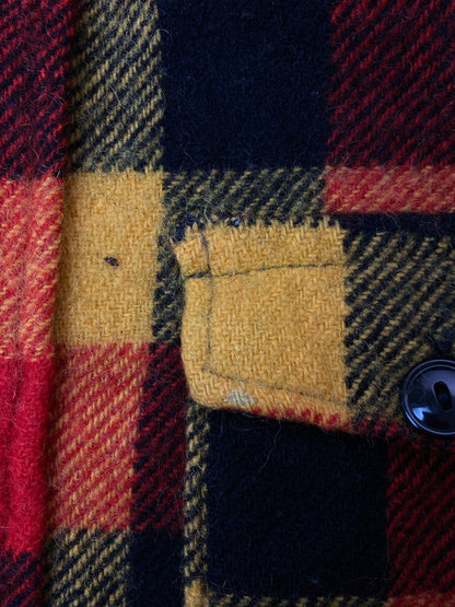 【中古品】【メンズ】 MELTON メルトン 60-70's BLOCK CHECK CPO WOOL SHIRT VINTAGE 60-70年代 ブロックチェック チーフペティーオフィサー ウールシャツ 長袖 トップス ヴィンテージ 146-251002-kk-56-min サイズ：表記無し 下記参照 カラー：マルチカラー 万代Net店