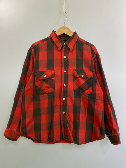 【中古品】【メンズ】 BIG YANK ビッグヤンク 70's FLANNEL CHECK SHIRT VINTAGE 70年代 フランネルチェックシャツ 長袖 トップス ヴィンテージ 146-251106-kk-26-min サイズ：表記無し 下記参照 カラー：レッド 万代Net店