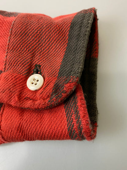 【中古品】【メンズ】 BIG YANK ビッグヤンク 70's FLANNEL CHECK SHIRT VINTAGE 70年代 フランネルチェックシャツ 長袖 トップス ヴィンテージ 146-251106-kk-26-min サイズ：表記無し 下記参照 カラー：レッド 万代Net店