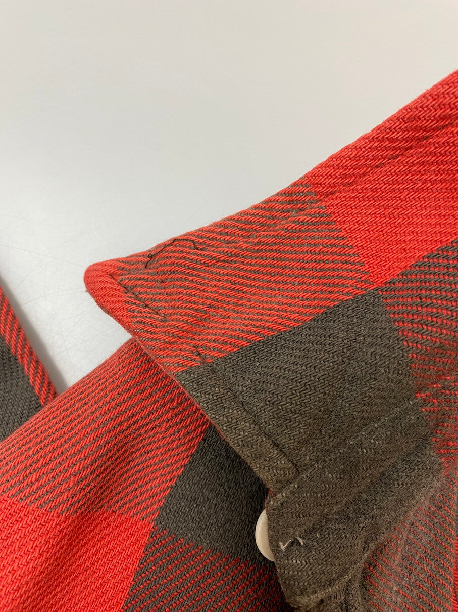 【中古品】【メンズ】 BIG YANK ビッグヤンク 70's FLANNEL CHECK SHIRT VINTAGE 70年代 フランネルチェックシャツ 長袖 トップス ヴィンテージ 146-251106-kk-26-min サイズ：表記無し 下記参照 カラー：レッド 万代Net店