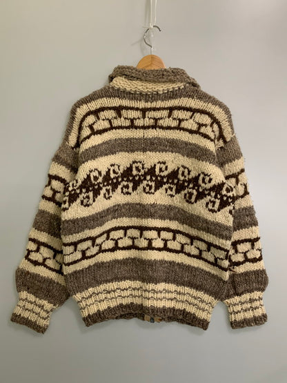 【現状渡し品】【メンズ】 UNKNOWN COWICHAN SWEATER ユーズド カウチンセーター トップス 146-251213-yn-10-min カラー：ブラウン系 万代Net店