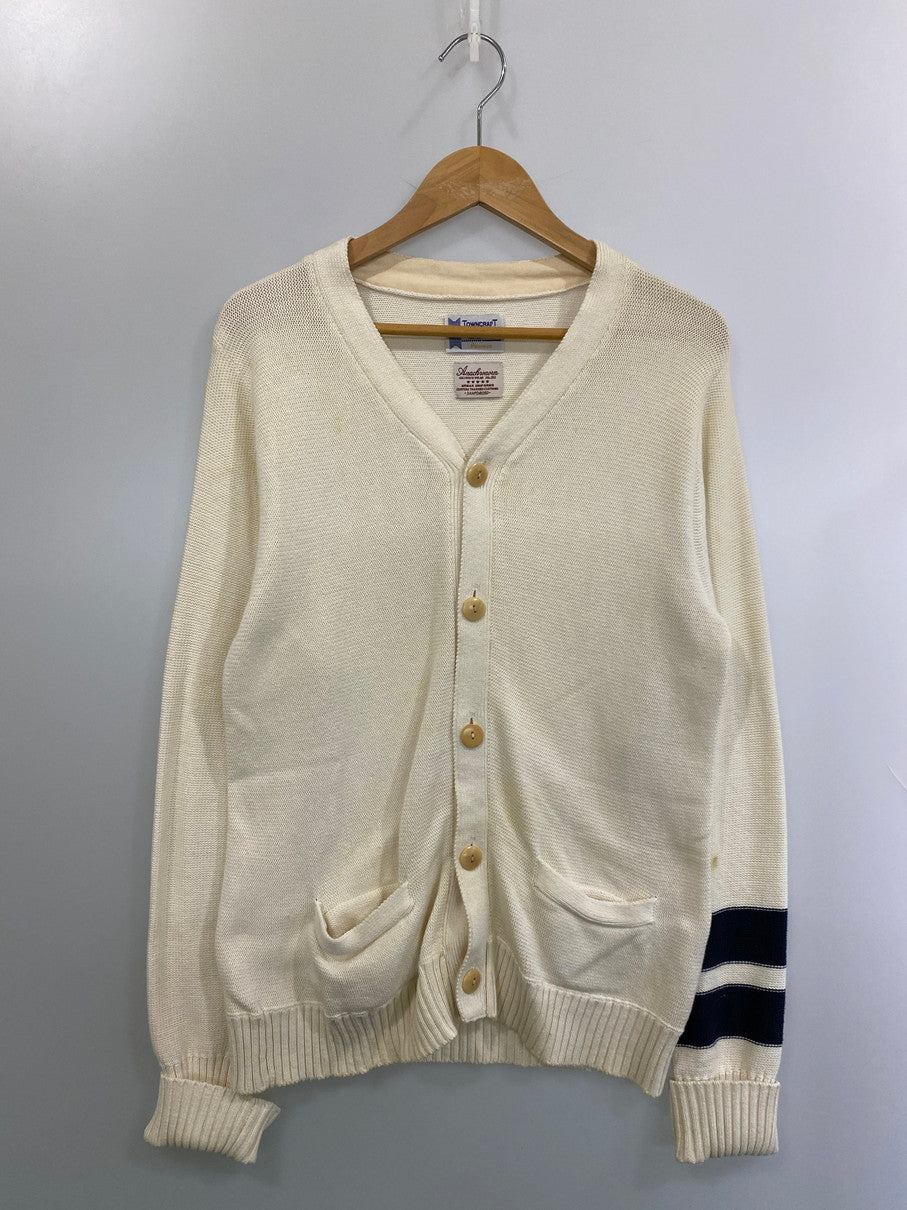 【中古品】【メンズ】 TOWNCRAFT タウンクラフト 60-70's KNIT CARDIGAN VINTAGE 60-70年代 ニットカーディガン トップス ヴィンテージ 146-251106-kk-88-min サイズ：M カラー：アイボリー 万代Net店
