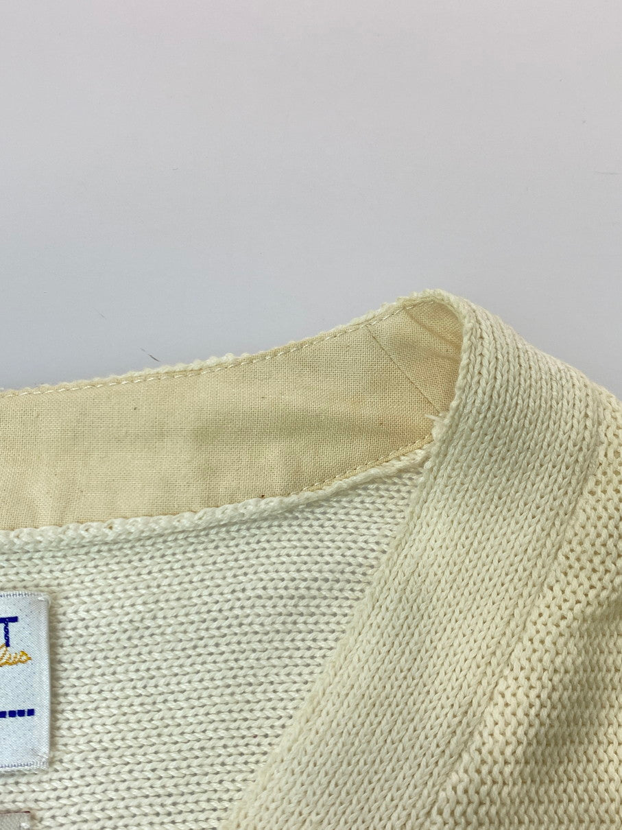 【中古品】【メンズ】 TOWNCRAFT タウンクラフト 60-70's KNIT CARDIGAN VINTAGE 60-70年代 ニットカーディガン トップス ヴィンテージ 146-251106-kk-88-min サイズ：M カラー：アイボリー 万代Net店