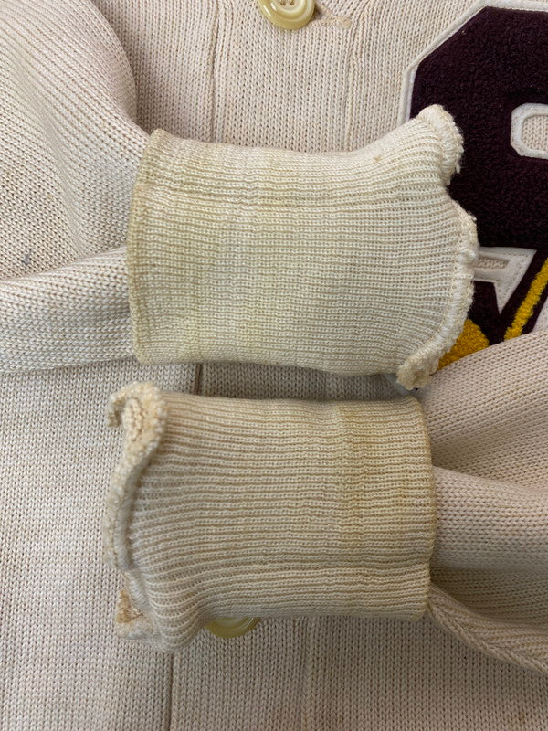 【現状渡し品】【メンズ】 WILSON ウィルソン レタードカーディガン 50-60'S メンズ アウター 50－60年代 ヴィンテージ 146-251214-em-22-min サイズ：40 カラー：ベージュ 万代Net店