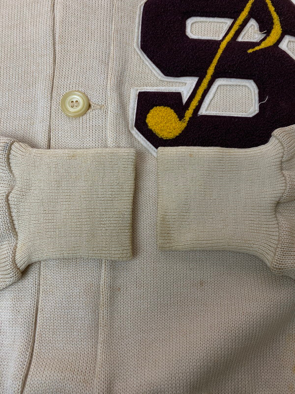 【現状渡し品】【メンズ】 WILSON ウィルソン レタードカーディガン 50-60'S メンズ アウター 50－60年代 ヴィンテージ 146-251214-em-22-min サイズ：40 カラー：ベージュ 万代Net店