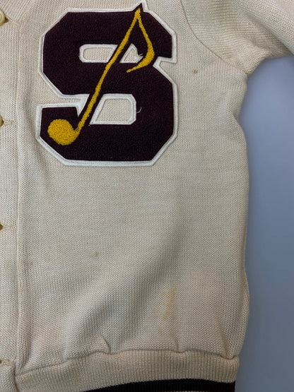 【現状渡し品】【メンズ】 WILSON ウィルソン レタードカーディガン 50-60'S メンズ アウター 50－60年代 ヴィンテージ 146-251214-em-22-min サイズ：40 カラー：ベージュ 万代Net店