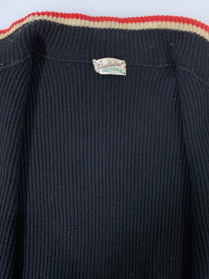 【現状渡し品】【メンズ】 COLUMBIAKNIT コロンビアニット ZIP KNIT 60'S ジップ ニット ヴィンテージ 60年代 フルジップ メンズ アウター 上着 トップス 146-251106-em-50-min サイズ：M カラー：ブラック 万代Net店