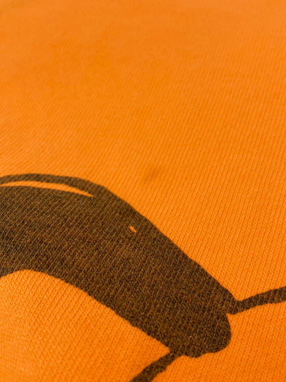 【中古品】【メンズ】 BARNS バーンズ BR-25266 HEAVY WEIGHT S S PRINT T-SHIRT SNOOPY Tシャツ トップス 145-251012-ks-61-min サイズ：L カラー：オレンジ 万代Net店