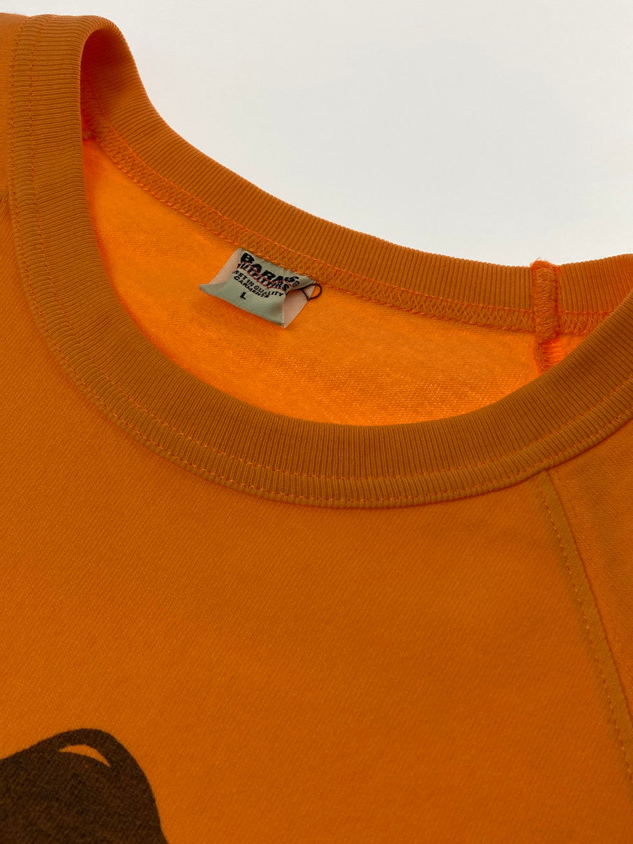 【中古品】【メンズ】 BARNS バーンズ BR-25266 HEAVY WEIGHT S S PRINT T-SHIRT SNOOPY Tシャツ トップス 145-251012-ks-61-min サイズ：L カラー：オレンジ 万代Net店