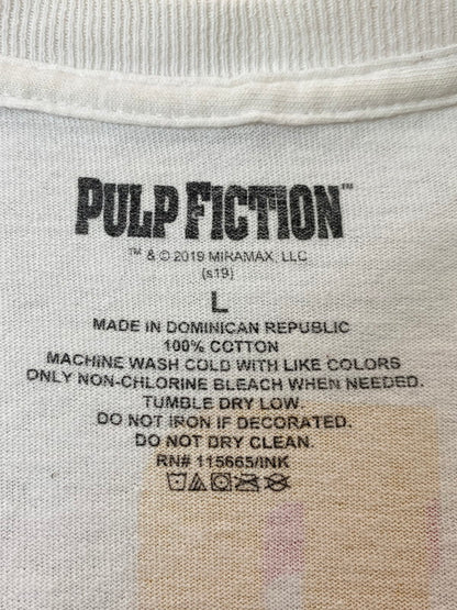 【現状渡し品】【メンズ】 USED PULP FICTION JOHN TRAVOLTA UMA THURMAN PHOTO T-SHIRT パルプフィクション プリントTシャツ 半袖Tシャツ トップス 147-251125-yn-18-min サイズ：L カラー：ホワイト 万代Net店