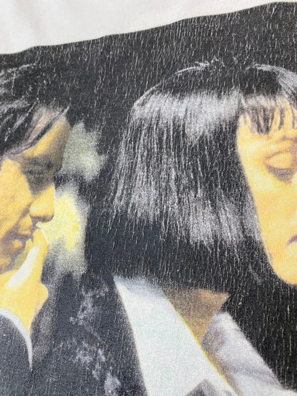 【現状渡し品】【メンズ】 USED PULP FICTION JOHN TRAVOLTA UMA THURMAN PHOTO T-SHIRT パルプフィクション プリントTシャツ 半袖Tシャツ トップス 147-251125-yn-18-min サイズ：L カラー：ホワイト 万代Net店