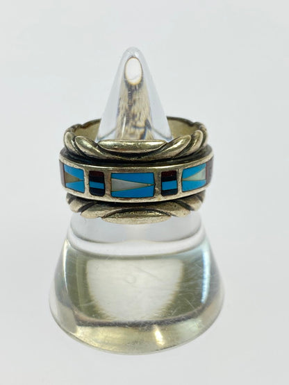 【中古品】【メンズ/レディース】 NEW MEXICO RED ROCK ニュー・メキシコ・レッド・ロック ズニ族 SV925 リング インディアン ジュエリー ヴィンテージ 指輪 シルバー 191-251014-em-03-min カラー：シルバー 12号 万代Net店