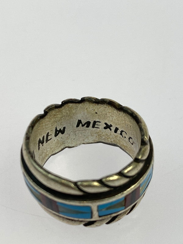 【中古品】【メンズ/レディース】 NEW MEXICO RED ROCK ニュー・メキシコ・レッド・ロック ズニ族 SV925 リング インディアン ジュエリー ヴィンテージ 指輪 シルバー 191-251014-em-03-min カラー：シルバー 12号 万代Net店