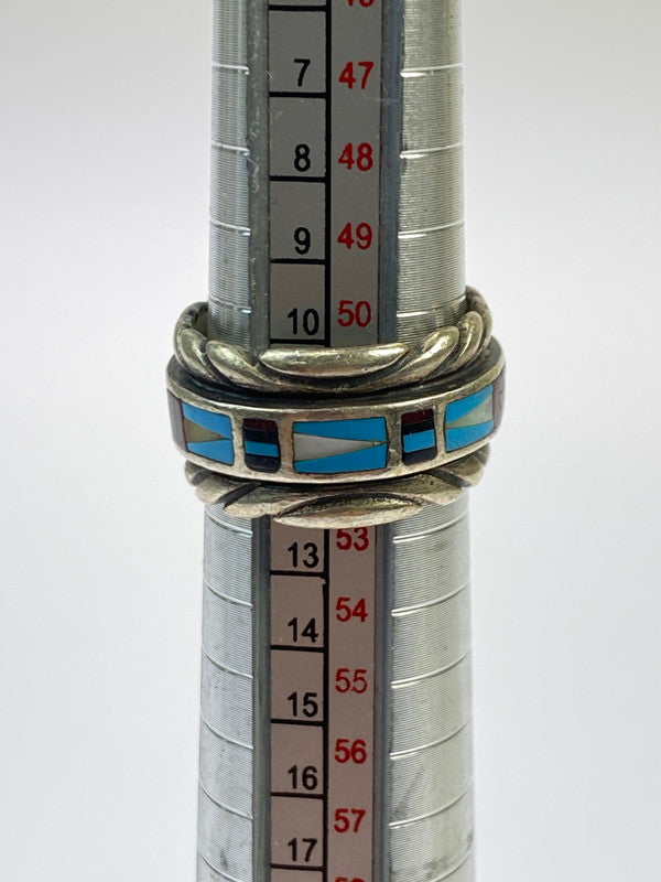 【中古品】【メンズ/レディース】 NEW MEXICO RED ROCK ニュー・メキシコ・レッド・ロック ズニ族 SV925 リング インディアン ジュエリー ヴィンテージ 指輪 シルバー 191-251014-em-03-min カラー：シルバー 12号 万代Net店