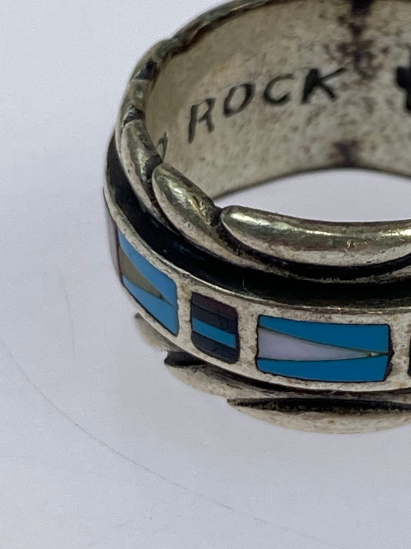 【中古品】【メンズ/レディース】 NEW MEXICO RED ROCK ニュー・メキシコ・レッド・ロック ズニ族 SV925 リング インディアン ジュエリー ヴィンテージ 指輪 シルバー 191-251014-em-03-min カラー：シルバー 12号 万代Net店