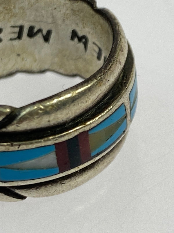 【中古品】【メンズ/レディース】 NEW MEXICO RED ROCK ニュー・メキシコ・レッド・ロック ズニ族 SV925 リング インディアン ジュエリー ヴィンテージ 指輪 シルバー 191-251014-em-03-min カラー：シルバー 12号 万代Net店