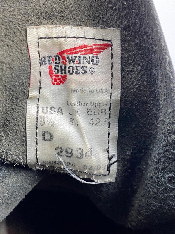 【中古品】【メンズ】 RED WING レッドウィング 2934 LINEMAN 靴 シューズ ブーツ 164-251005-AS-15-min サイズ：US9 1/2 カラー：ブラック 万代Net店