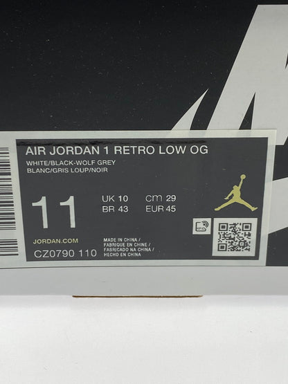 【未使用品】【メンズ】 NIKE ナイキ AIR JORDAN 1 RETRO LOW OG BARONS CZ0790-110 エアジョーダン1 レトロ ロー オリジナル バロンズ スニーカー 靴 160-251002-kk-18-min カラー：WHITE/BLACK-WOLF GREY 万代Net店