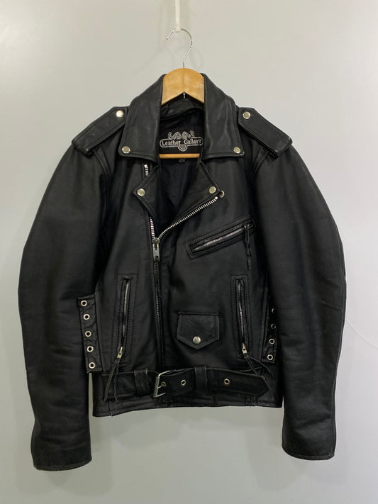 【現状渡し品】【メンズ】 LETHER GALLERY レザー ギャラリー レザー ライダースジャケット メンズ アウター シングル 146-251214-em-21-min サイズ：40 カラー：ブラック 万代Net店