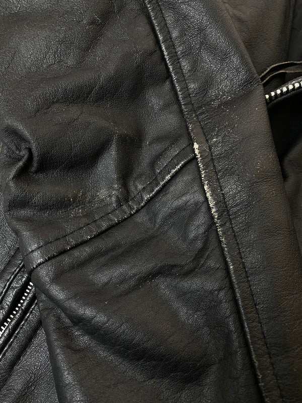 【現状渡し品】【メンズ】 LETHER GALLERY レザー ギャラリー レザー ライダースジャケット メンズ アウター シングル 146-251214-em-21-min サイズ：40 カラー：ブラック 万代Net店