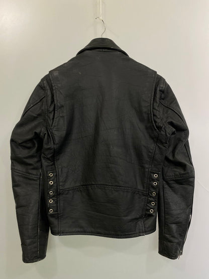 【現状渡し品】【メンズ】 LETHER GALLERY レザー ギャラリー レザー ライダースジャケット メンズ アウター シングル 146-251214-em-21-min サイズ：40 カラー：ブラック 万代Net店