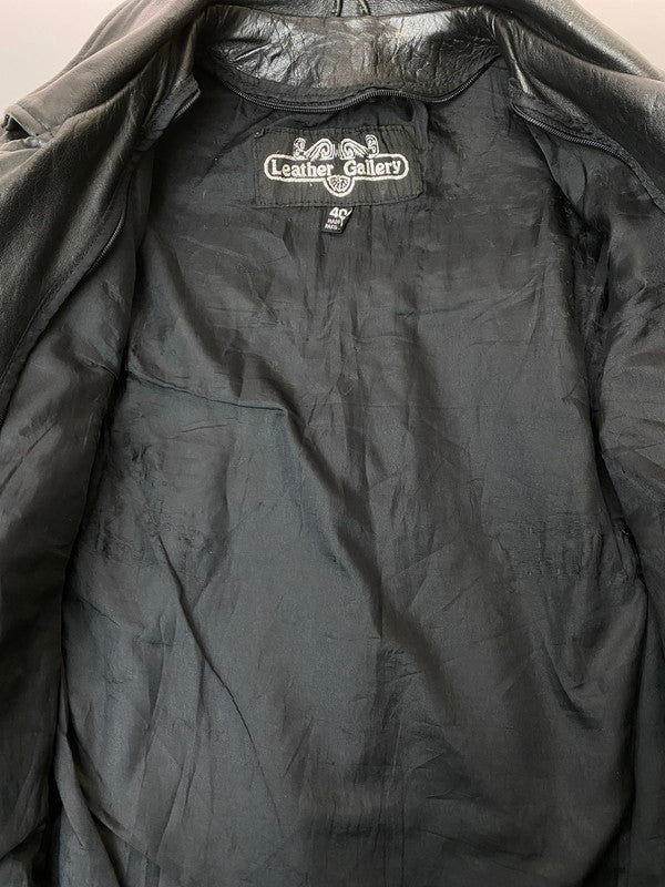 【現状渡し品】【メンズ】 LETHER GALLERY レザー ギャラリー レザー ライダースジャケット メンズ アウター シングル 146-251214-em-21-min サイズ：40 カラー：ブラック 万代Net店