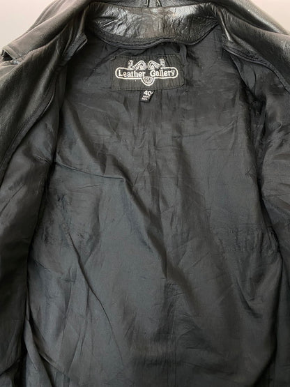 【現状渡し品】【メンズ】 LETHER GALLERY レザー ギャラリー レザー ライダースジャケット メンズ アウター シングル 146-251214-em-21-min サイズ：40 カラー：ブラック 万代Net店