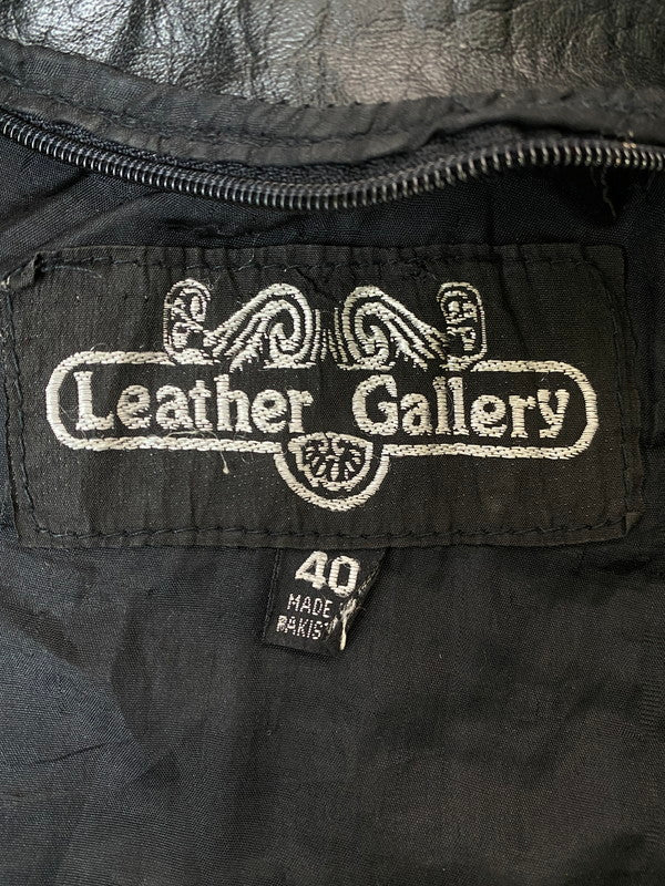【現状渡し品】【メンズ】 LETHER GALLERY レザー ギャラリー レザー ライダースジャケット メンズ アウター シングル 146-251214-em-21-min サイズ：40 カラー：ブラック 万代Net店