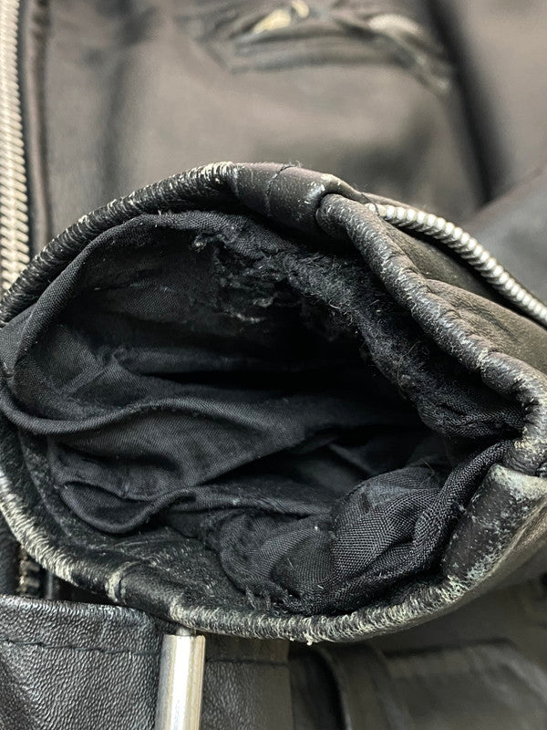 【現状渡し品】【メンズ】 LETHER GALLERY レザー ギャラリー レザー ライダースジャケット メンズ アウター シングル 146-251214-em-21-min サイズ：40 カラー：ブラック 万代Net店