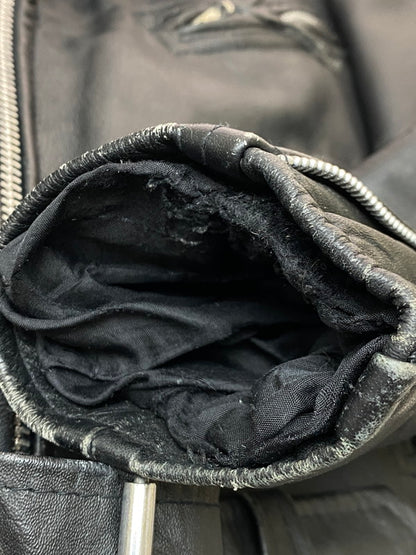 【現状渡し品】【メンズ】 LETHER GALLERY レザー ギャラリー レザー ライダースジャケット メンズ アウター シングル 146-251214-em-21-min サイズ：40 カラー：ブラック 万代Net店