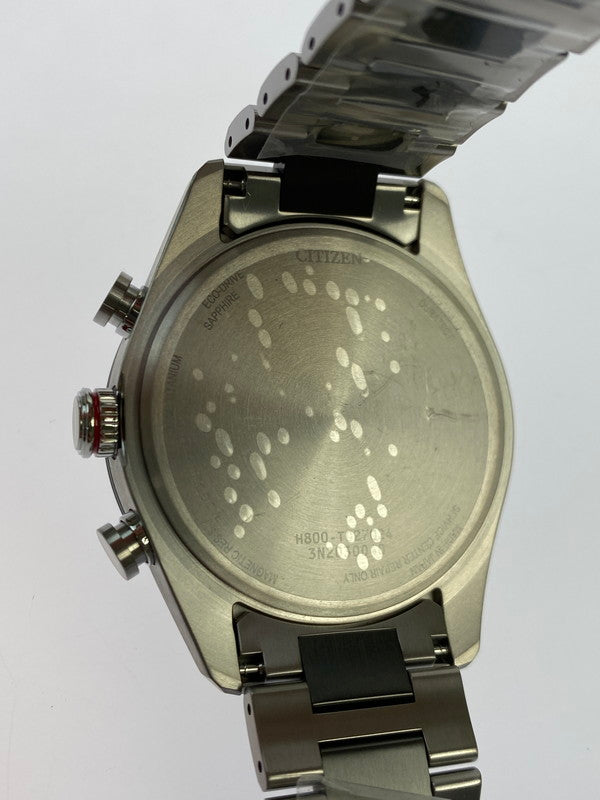 【中古美品】【メンズ】 CITIZEN シチズン AT8186-51L ATTESA ACT LINE 電波ソーラー時計 腕時計 ウォッチ メンズ エコドライブ 197-251014-em-15-min カラー：シルバー ブルー文字盤 万代Net店