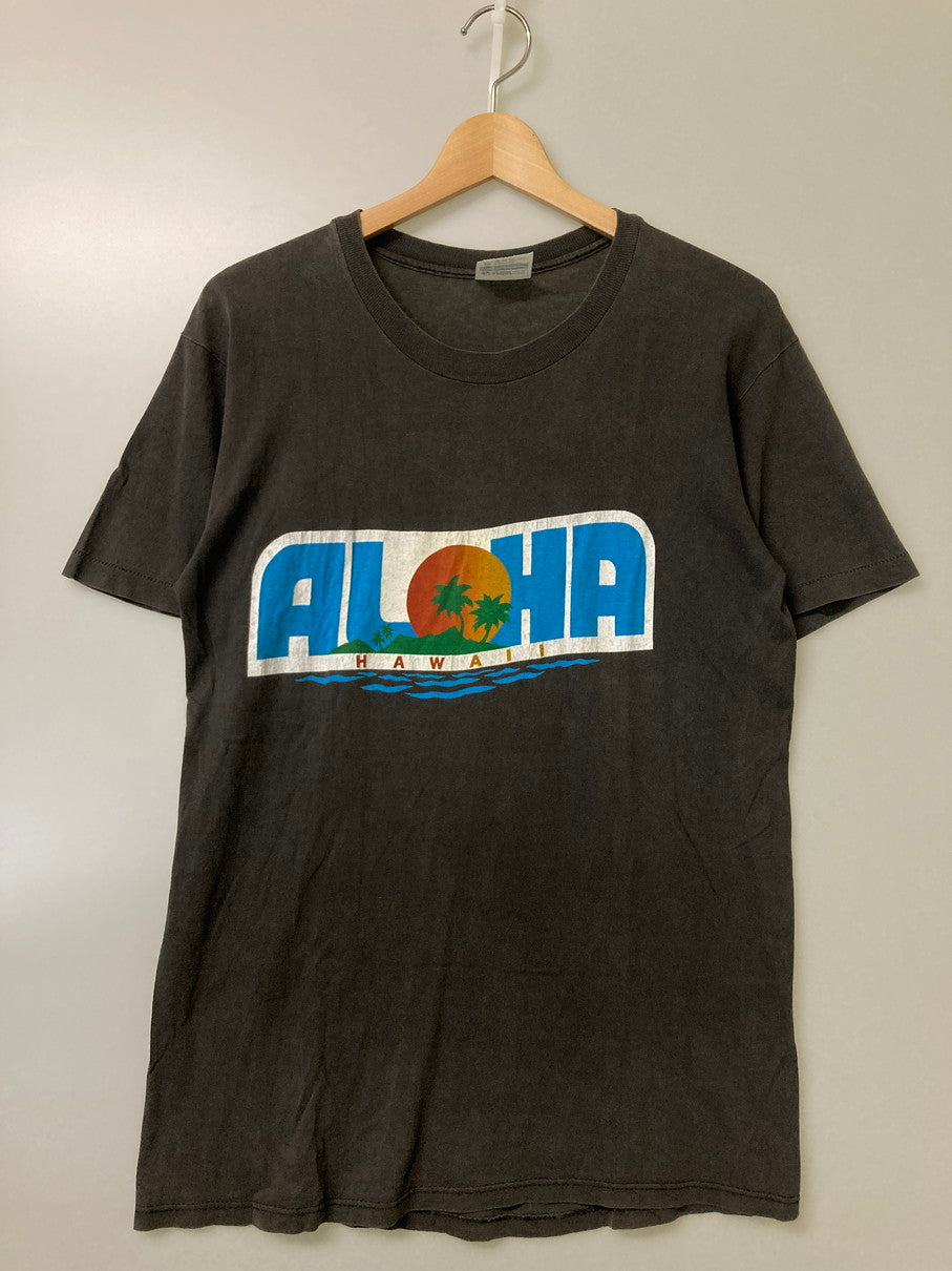 【中古品】【メンズ】 VINTAGE 80S ALOHA HAWAII TEE ショートスリーブ 146-251015-AS-27-min サイズ：M カラー：ブラック 万代Net店