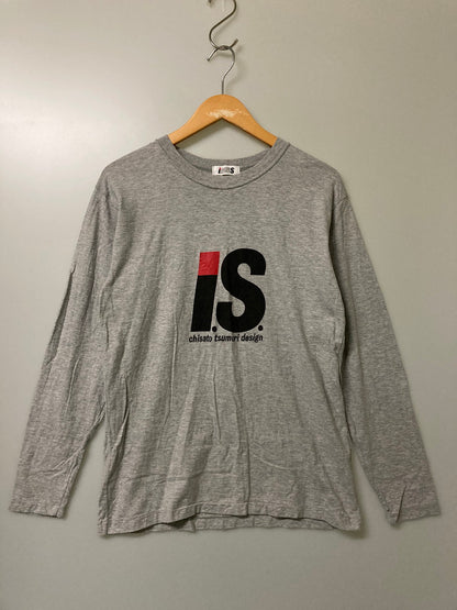 【中古品】【メンズ】 ISSEY MIYAKE イッセイミヤケ I.S. CHISATO TSUMORI RY15058 LOGO PRINT LS TEE Tシャツ トップス 140-251005-ks-04-min サイズ：9 カラー：グレー 万代Net店
