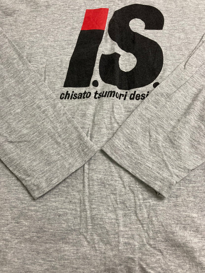 【中古品】【メンズ】 ISSEY MIYAKE イッセイミヤケ I.S. CHISATO TSUMORI RY15058 LOGO PRINT LS TEE Tシャツ トップス 140-251005-ks-04-min サイズ：9 カラー：グレー 万代Net店
