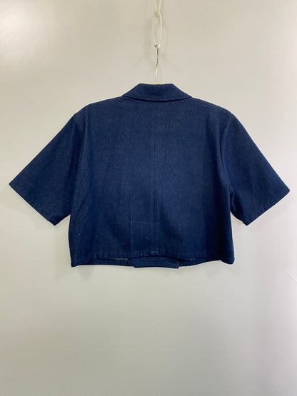 【中古品】【レディース】 HARE ハレ SHORT JACKET & PLEATS SKIRT SET-UP HAL07237AD ショートジャケット & プリーツスカート セットアップ 170-251021-kk-65-min サイズ：F カラー：インディゴ 万代Net店