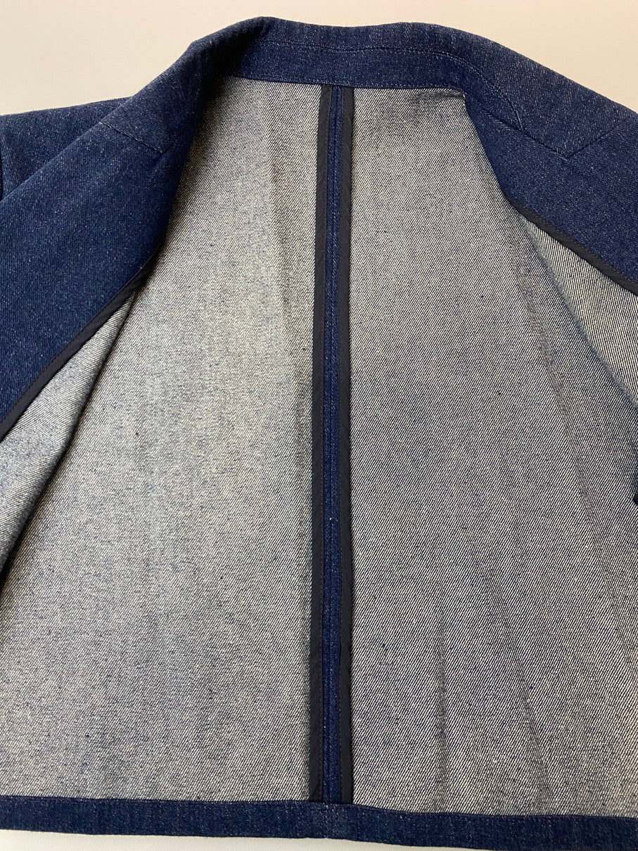 【中古品】【レディース】 HARE ハレ SHORT JACKET & PLEATS SKIRT SET-UP HAL07237AD ショートジャケット & プリーツスカート セットアップ 170-251021-kk-65-min サイズ：F カラー：インディゴ 万代Net店