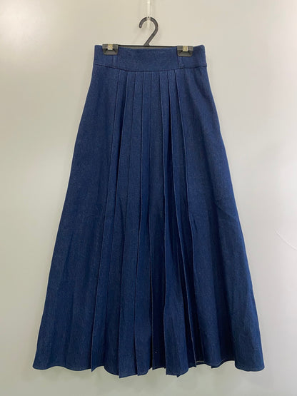 【中古品】【レディース】 HARE ハレ SHORT JACKET & PLEATS SKIRT SET-UP HAL07237AD ショートジャケット & プリーツスカート セットアップ 170-251021-kk-65-min サイズ：F カラー：インディゴ 万代Net店