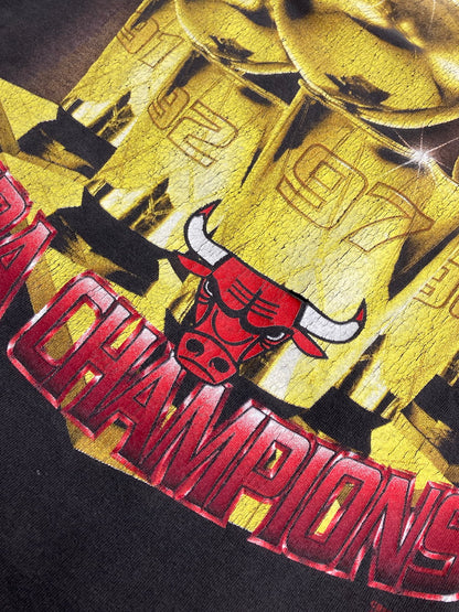 【中古品】【メンズ】 USED 90S NBA CHICAGO BULLS TEE ショートスリーブ 146-251015-AS-24-min サイズ：XL カラー：ブラック 万代Net店