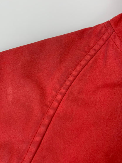 【現状渡し品】【メンズ】 A BATHING APE アベイシングエイプ x BRITISH MIRROR RAIN OILED CLOTH MOUNTAIN PARKA マウンテンパーカー 142-251012-ks-30-min サイズ：M カラー：べージュ/レッド 万代Net店