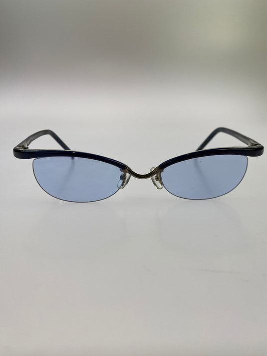 【中古品】【メンズ/レディース】 999.9 フォーナインズ M-03 ハーフリム 眼鏡 アイウェア 203-251019-AS-17-min サイズ：F□20-140 カラー：ブラック/ブルー 万代Net店