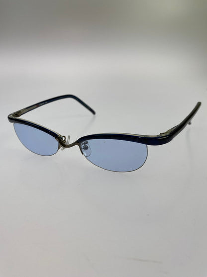 【中古品】【メンズ/レディース】 999.9 フォーナインズ M-03 ハーフリム 眼鏡 アイウェア 203-251019-AS-17-min サイズ：F□20-140 カラー：ブラック/ブルー 万代Net店